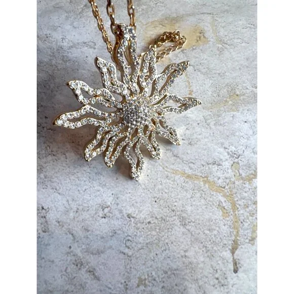 Park Lane Solara Necklace Gold Tone Sunburst Necklace - Picture 2 of 6